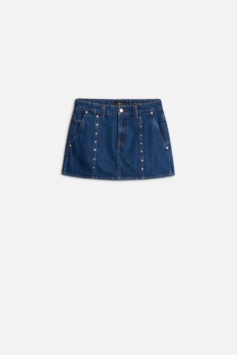 MANKIND Milly Studded Mini Skirt in Le Blue 1