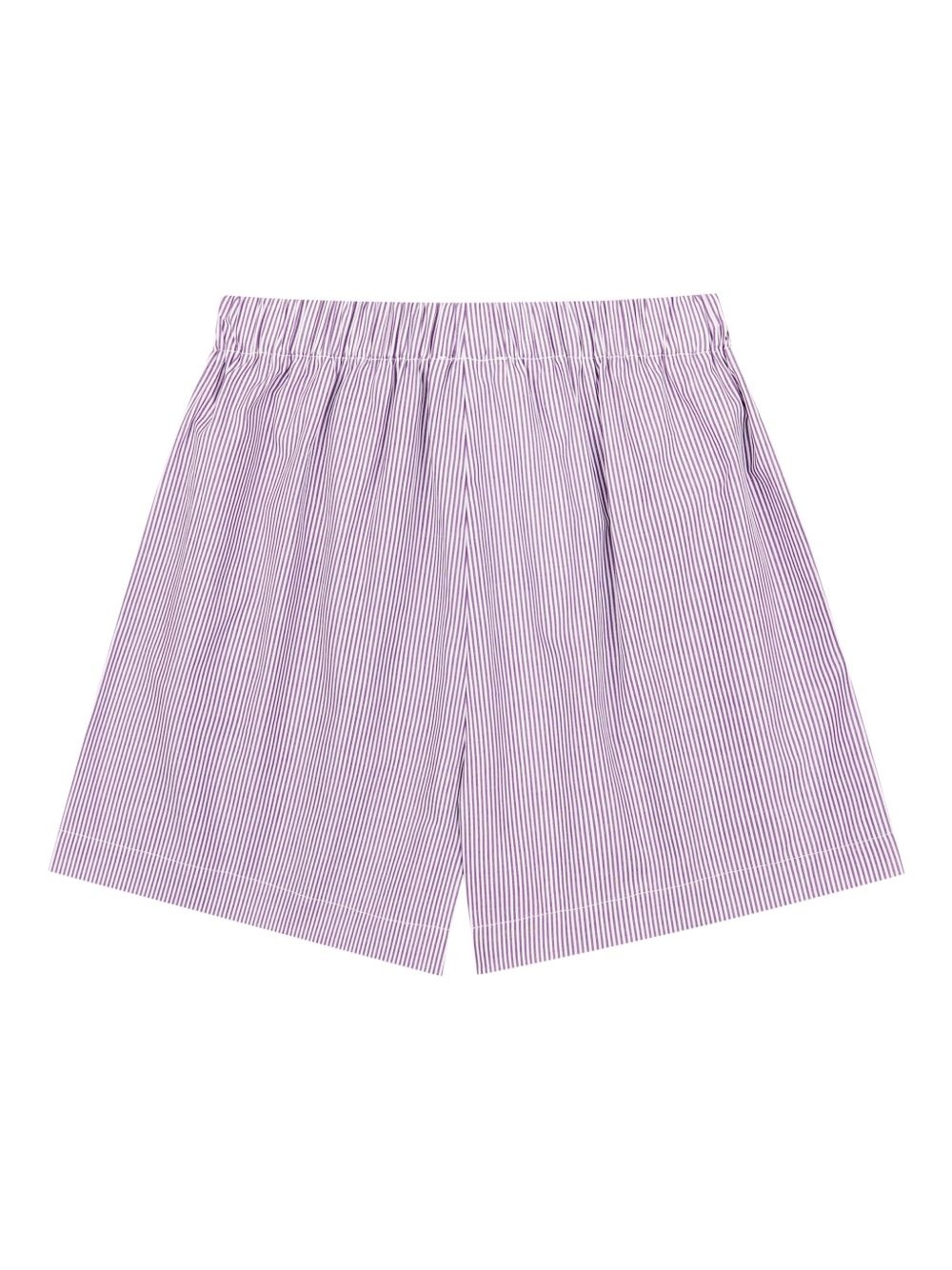 striped poplin shorts - 5
