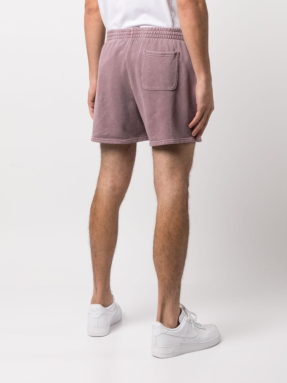 washed-effect track shorts - 4