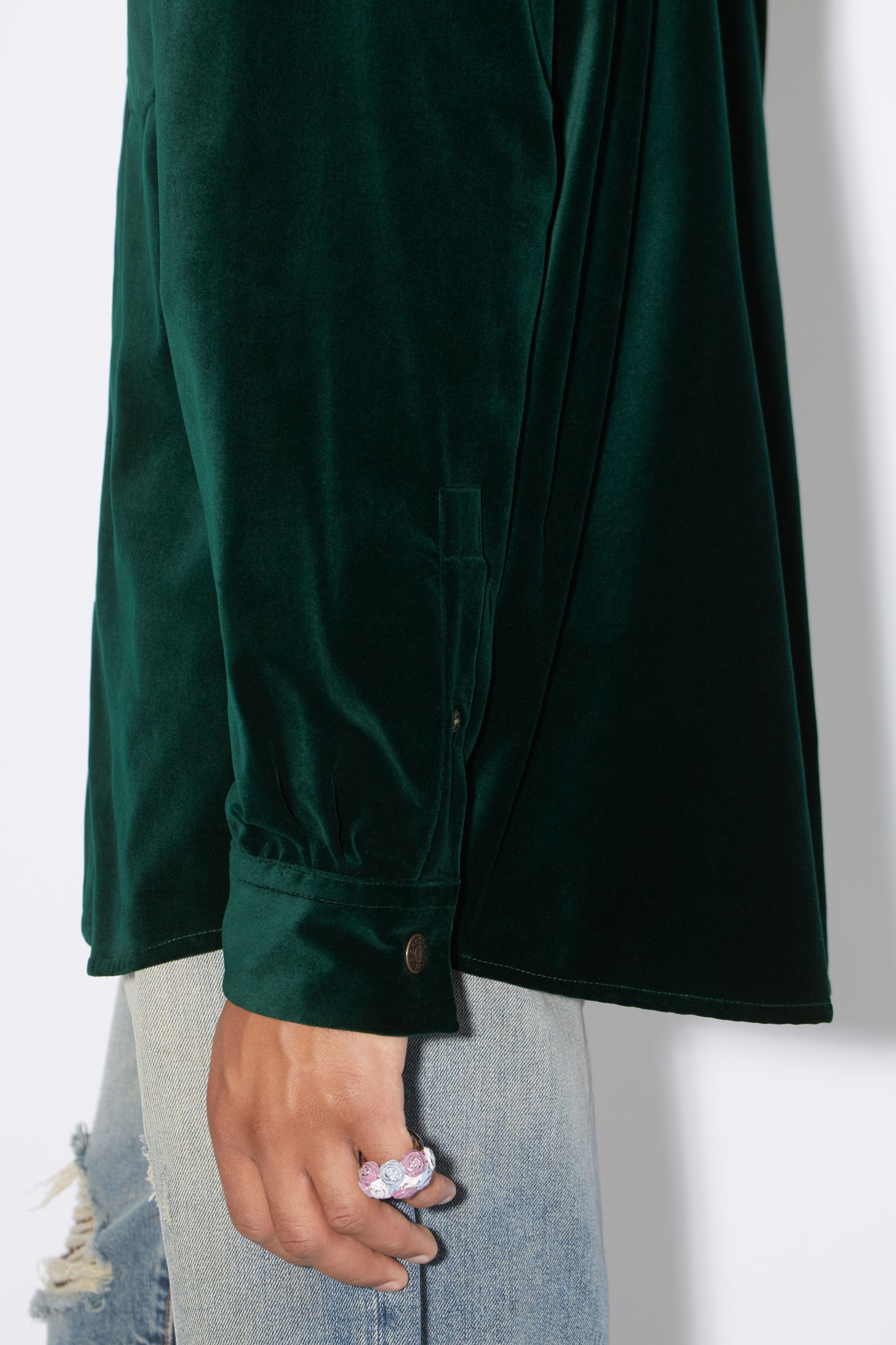 Button-up overshirt - Dark green - 6