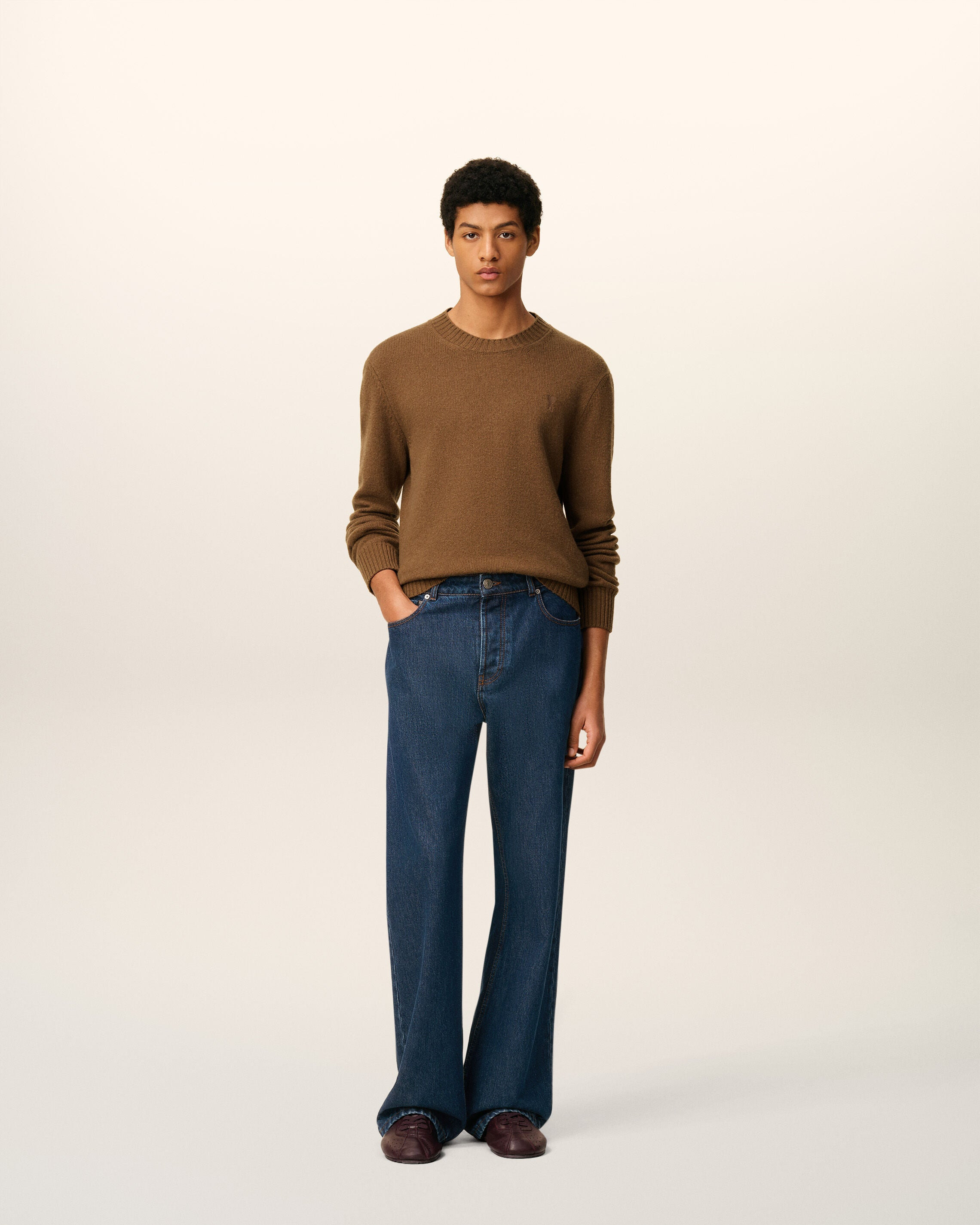 BLUE COTTON LARGE FIT JEANS - 2