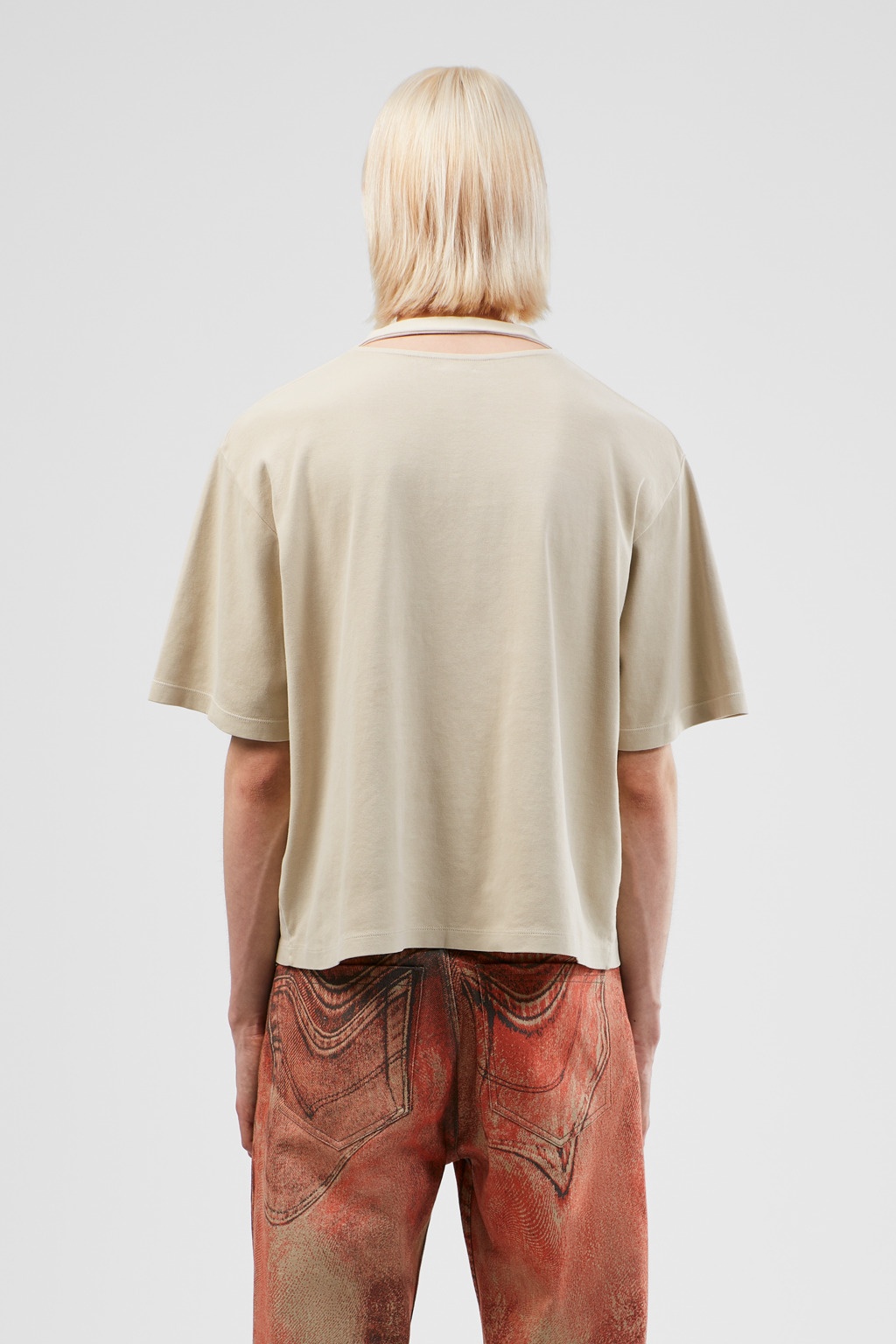 Beige Organic Cotton T-Shirt - 3