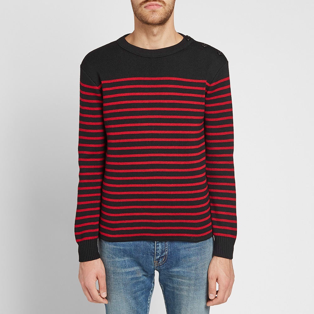 Saint Laurent Stripe Sailor Crew Knit - 4