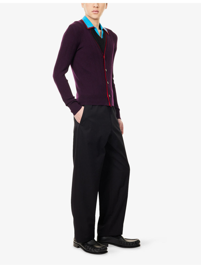 Dries Van Noten Penny Straight-Leg Cotton and Wool-Blend Trousers outlook