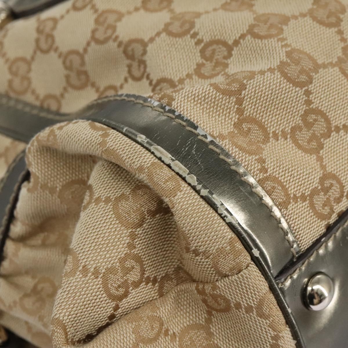 GUCCI Bamboo GG Canvas Hand Bag Beige - 10