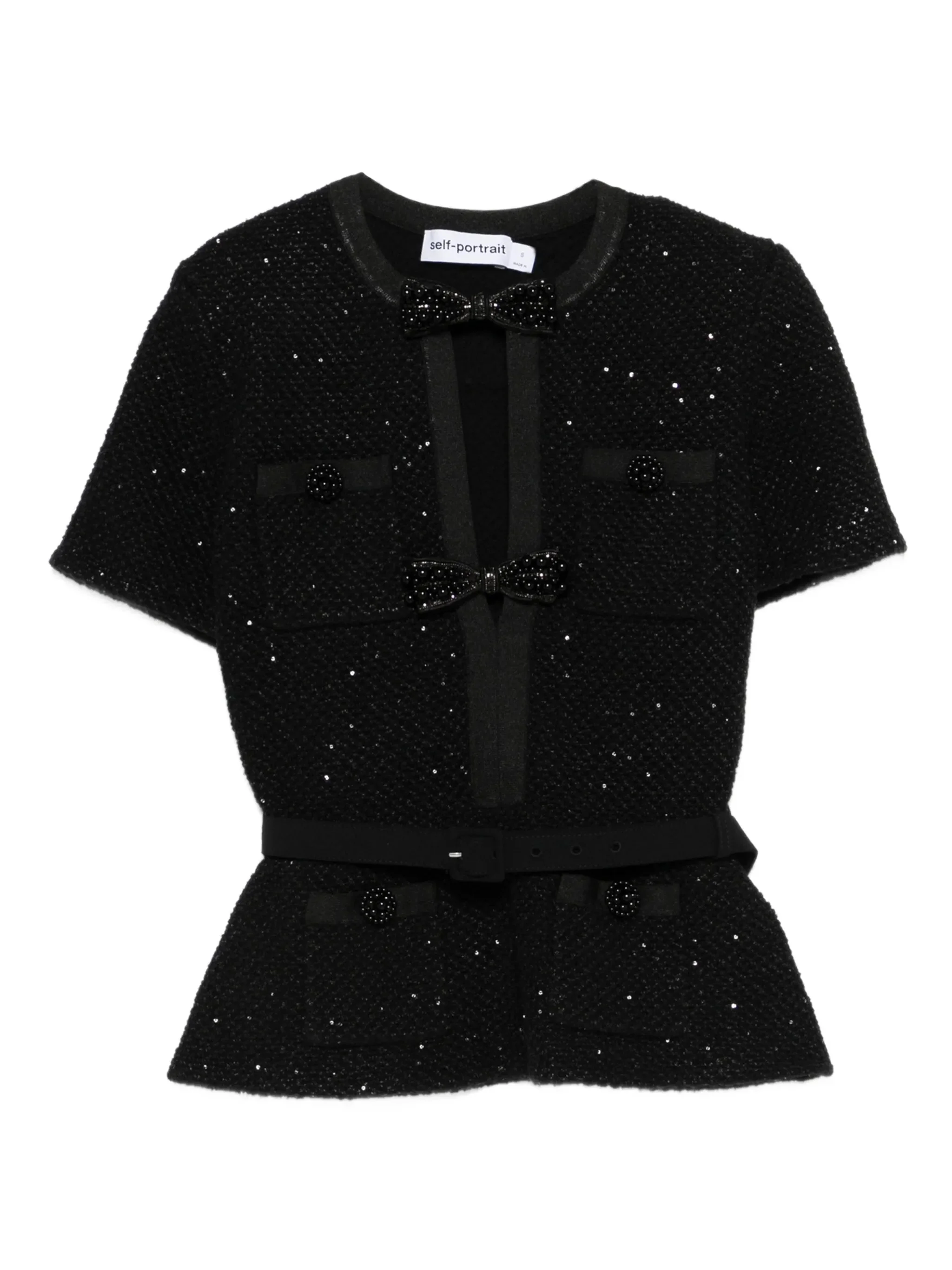 sequinned short-sleeve top - 1
