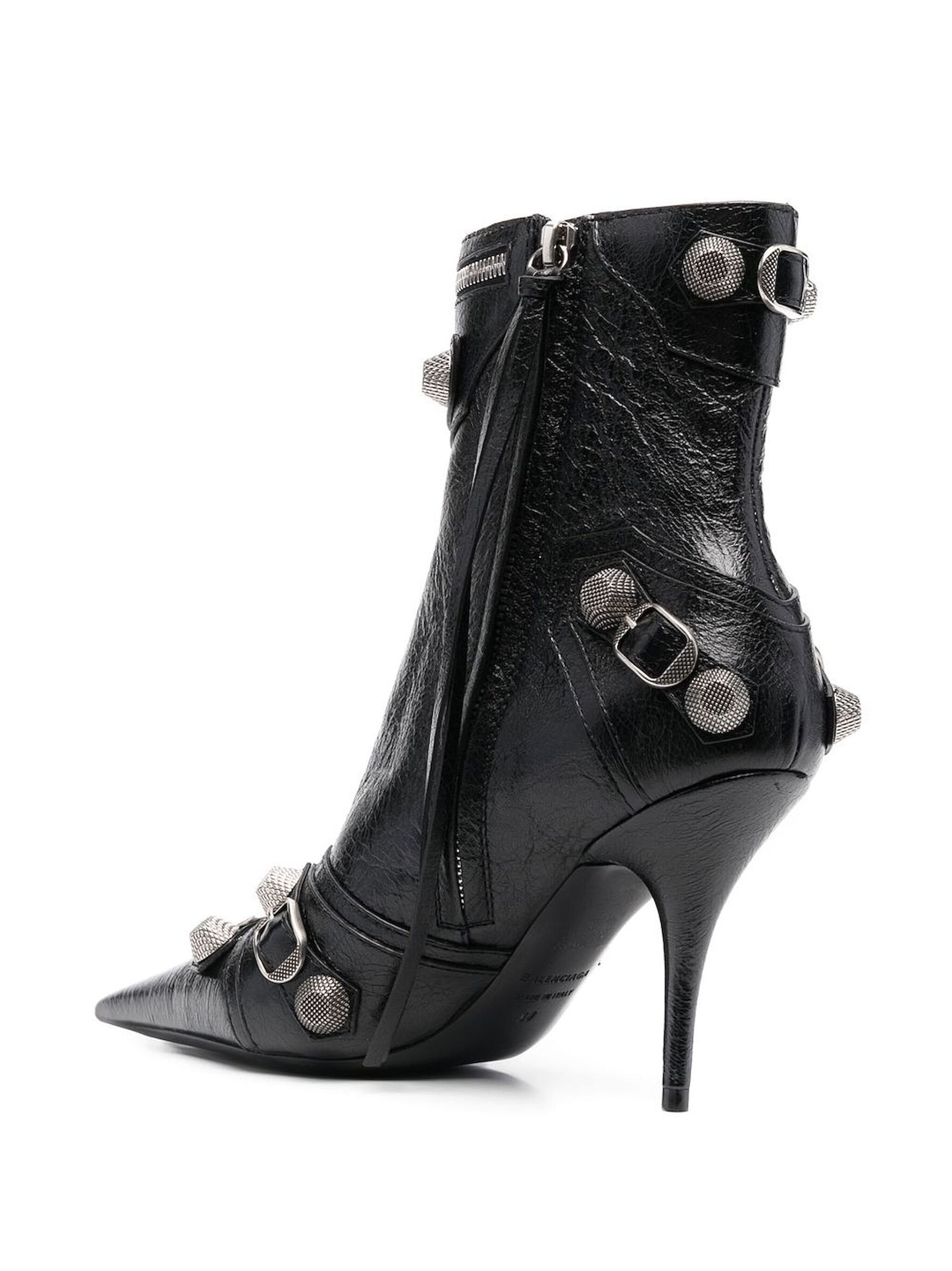 Black Cagole 90 Leather Ankle Boots - 3