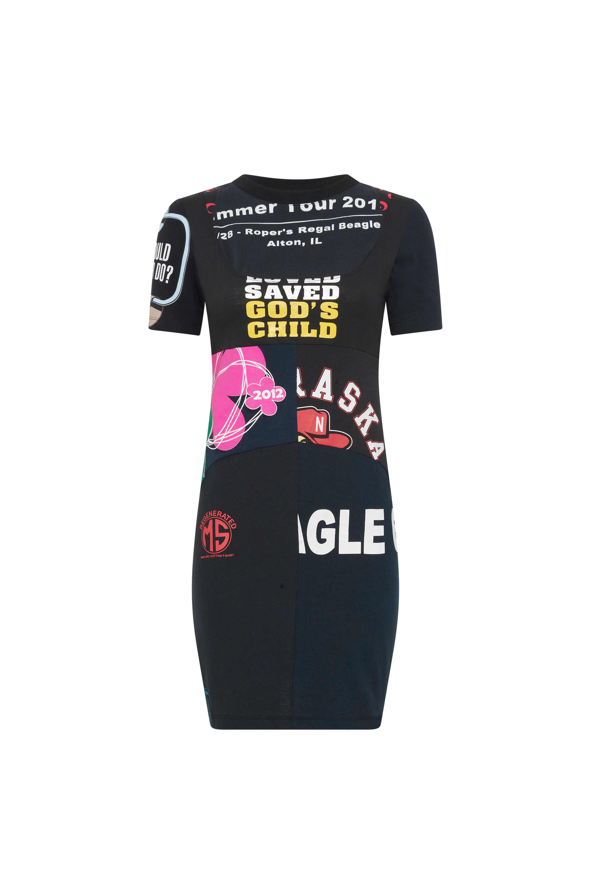 Upcycled Graphic T-Shirts Mini Dress - 16