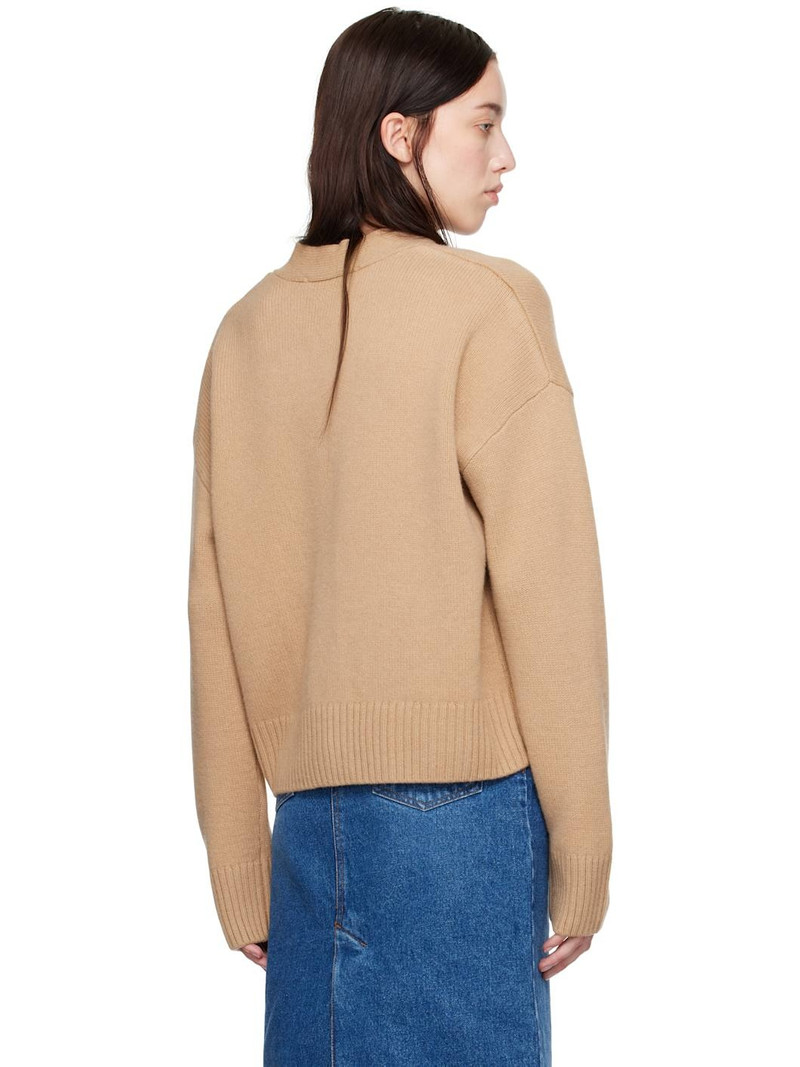 양모 cashmere v 목 카디건 3