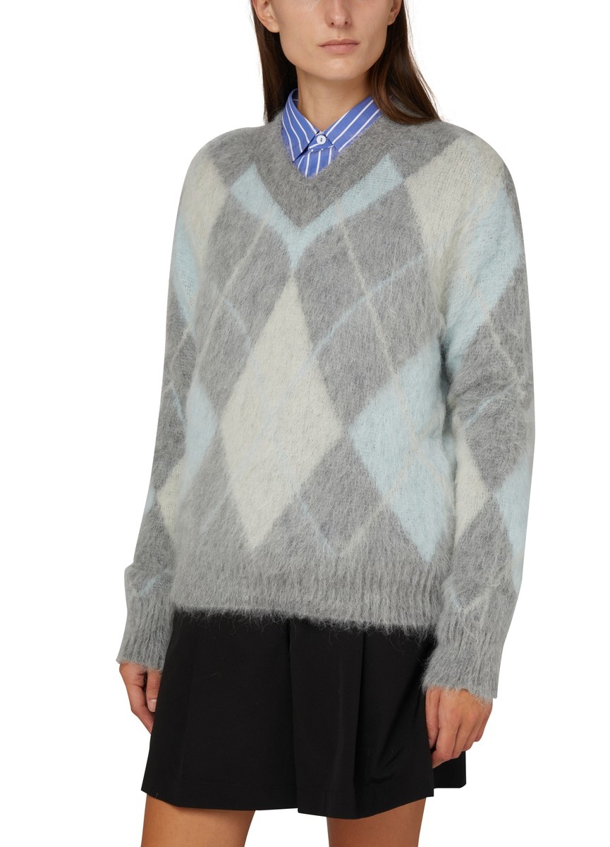 Argyle brushed sweater - 4