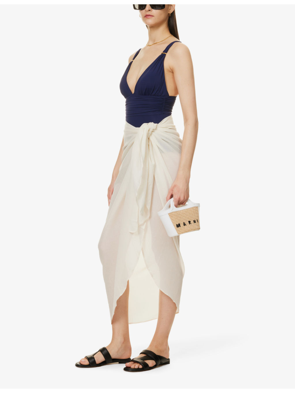 Panarea plunge-neck swimsuit - 2
