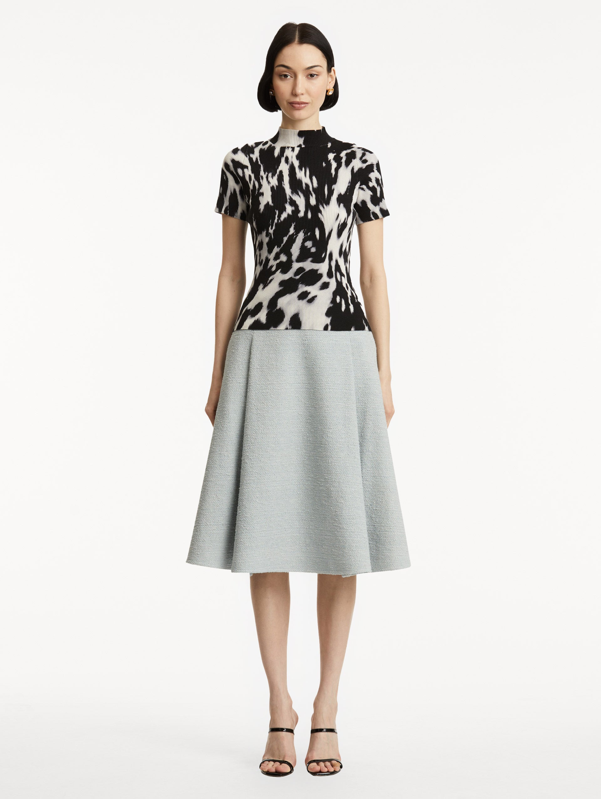 COTTON-WOOL TWEED SKIRT - 3