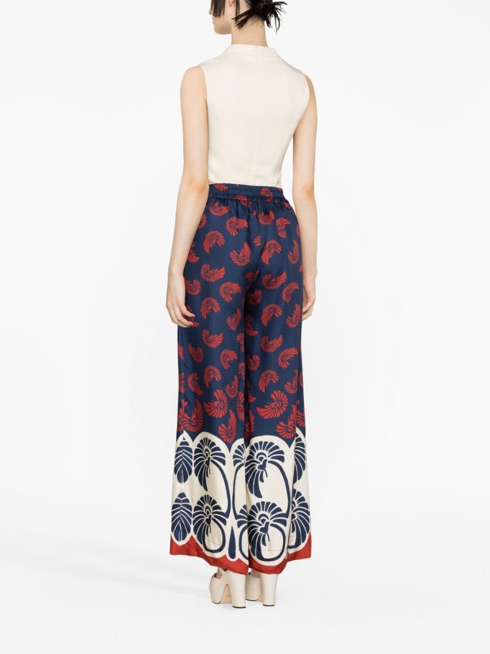 floral-print palazzo trousers - 4