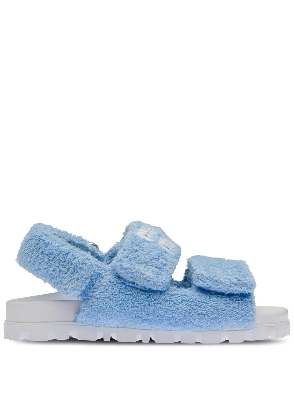 terry cloth touch-strap sandals - 1