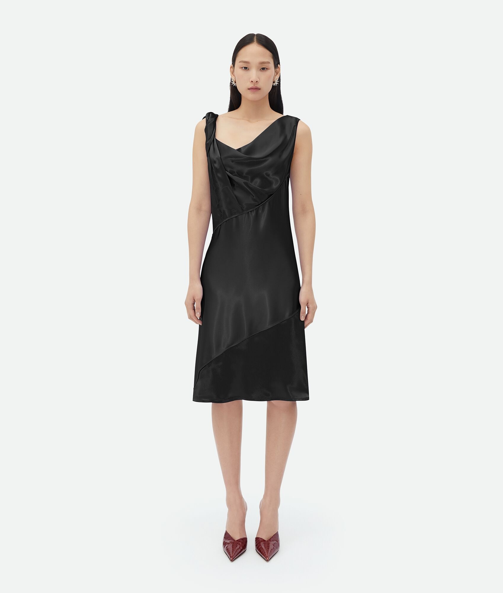 fluid satin dress - 1