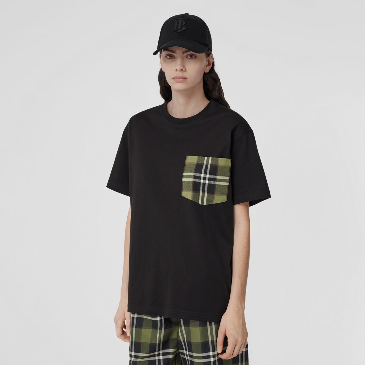 Burberry Women Pink Cotton Oversize T-Shirt main image 1
