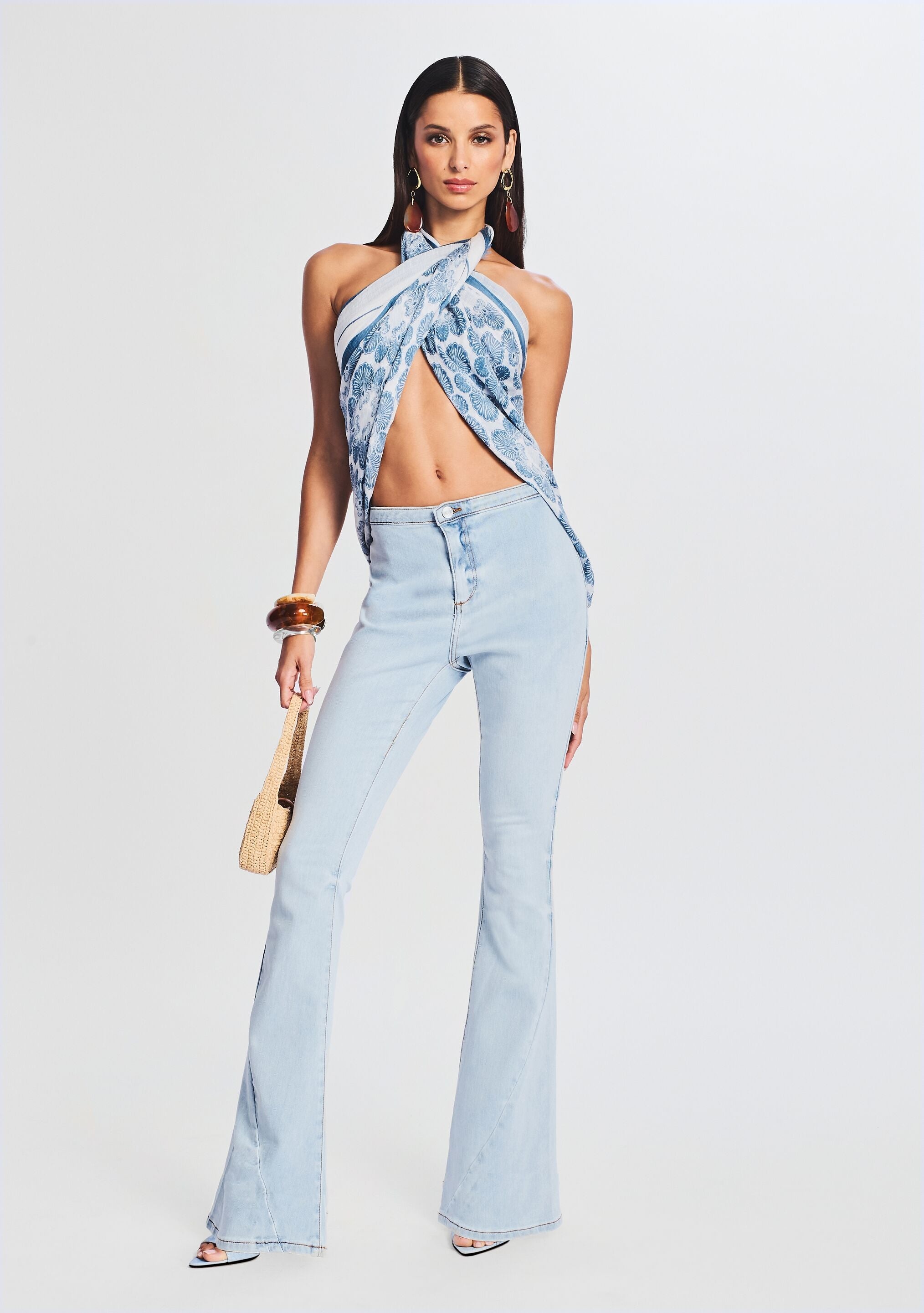 NORA MID RISE FLARE JEAN - 2