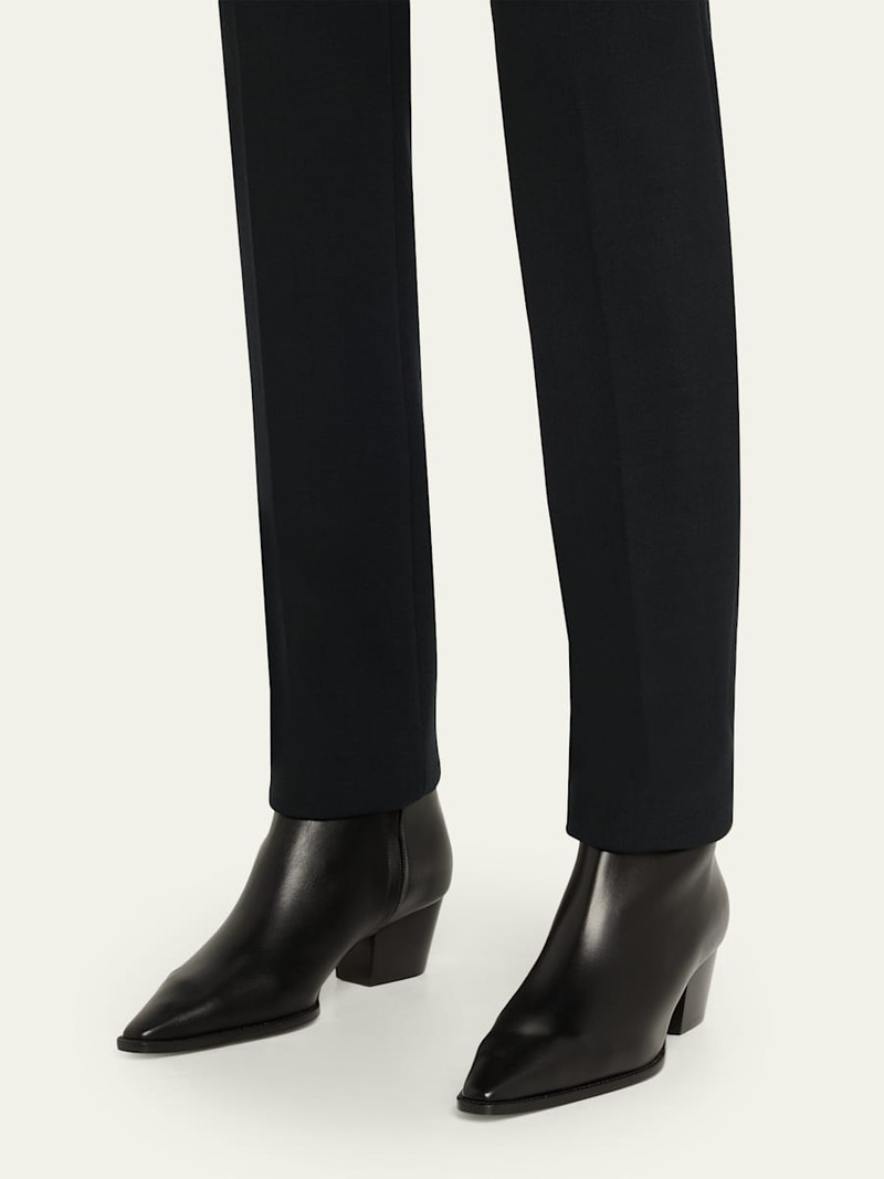 Manolo Blahnik Aliera Leather Booties outlook