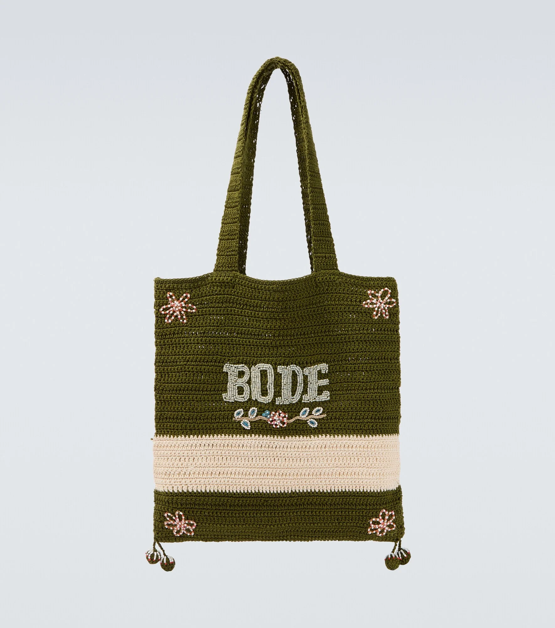 Marsh beaded crochet tote bag - 1