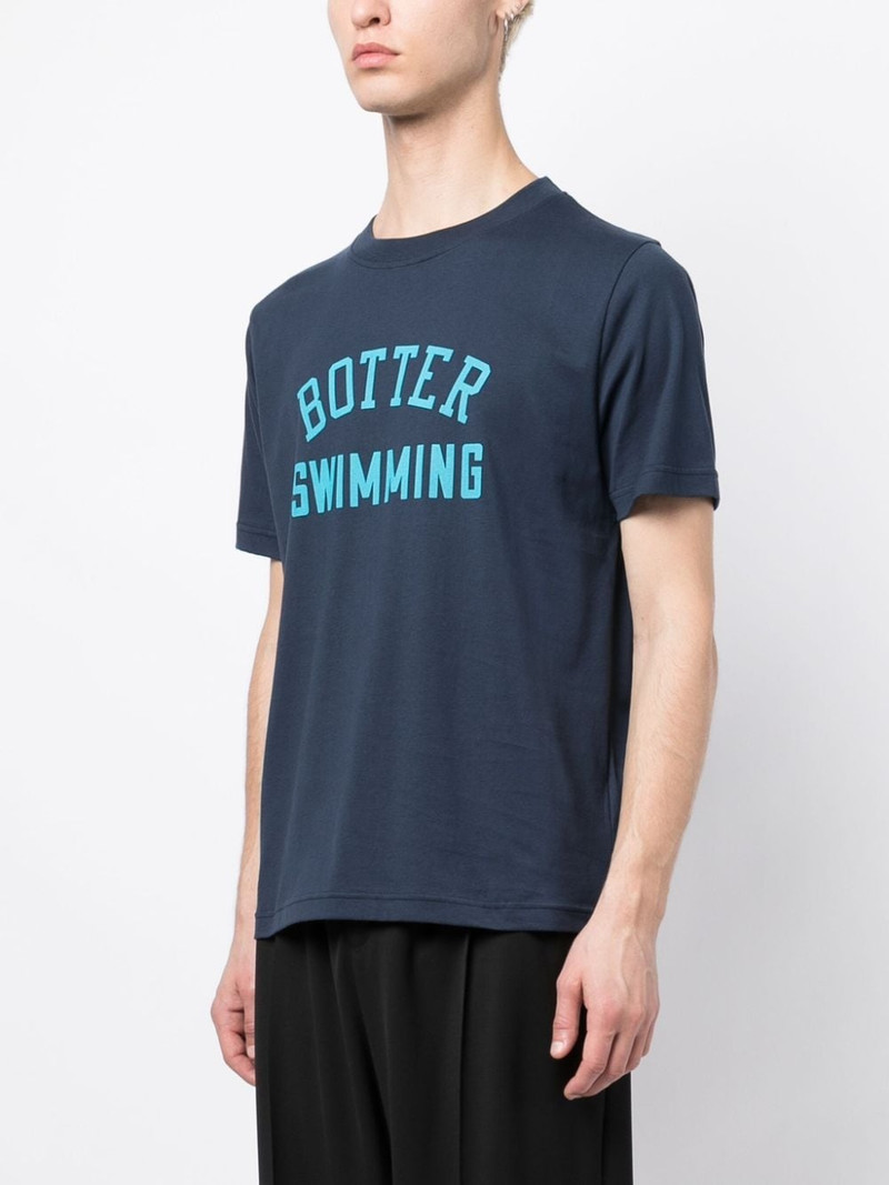 flocked-logo organic cotton T-shirt 3