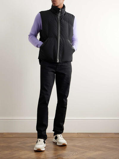TOM FORD Leather-Trimmed Quilted Shell Gilet outlook