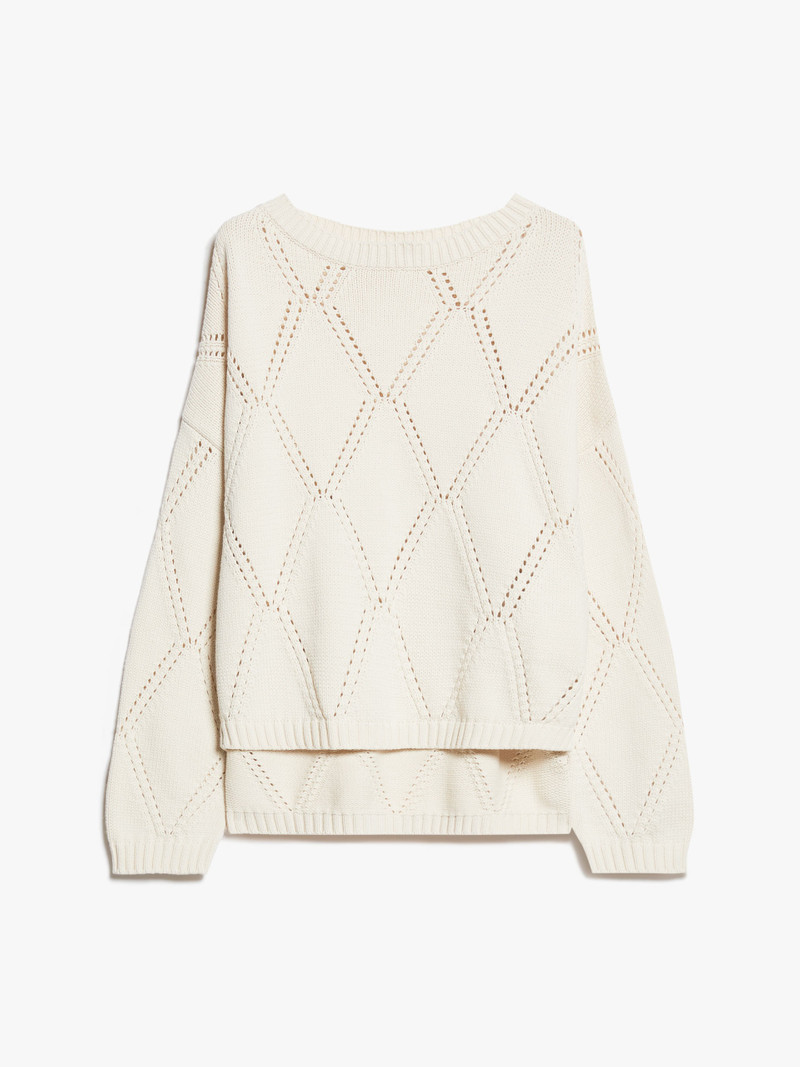 ABBOZZI Oversized diamond-knit cotton sweater 1