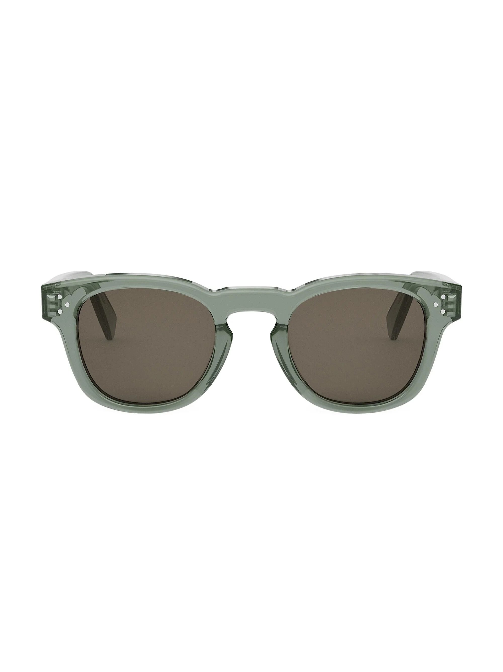 Men's Bold 3 Dots 49MM Sunglasses - Shiny Dark Green - 1