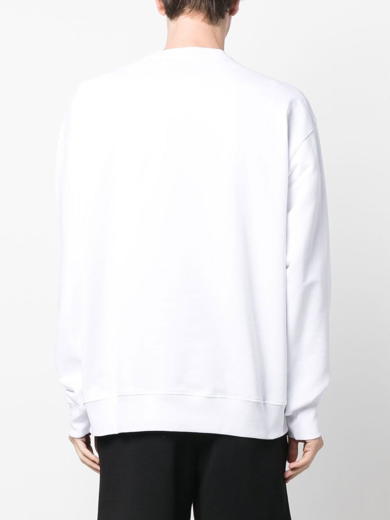 logo-print crew neck sweatshirt 4