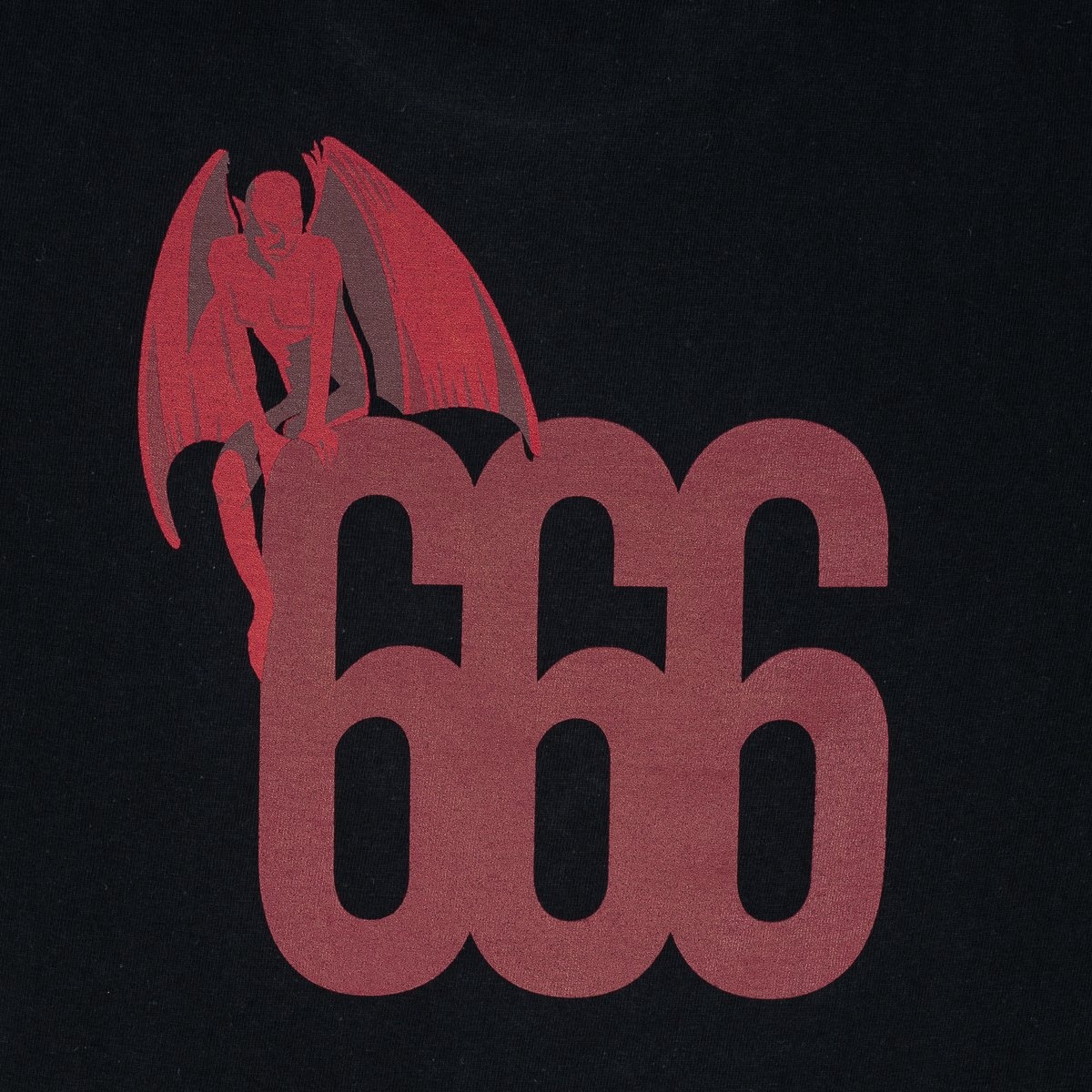 IHPT-666-BLK 6.5oz 666 Cut Printed Loopwheel Crew Neck T-Shirt - Black - 8