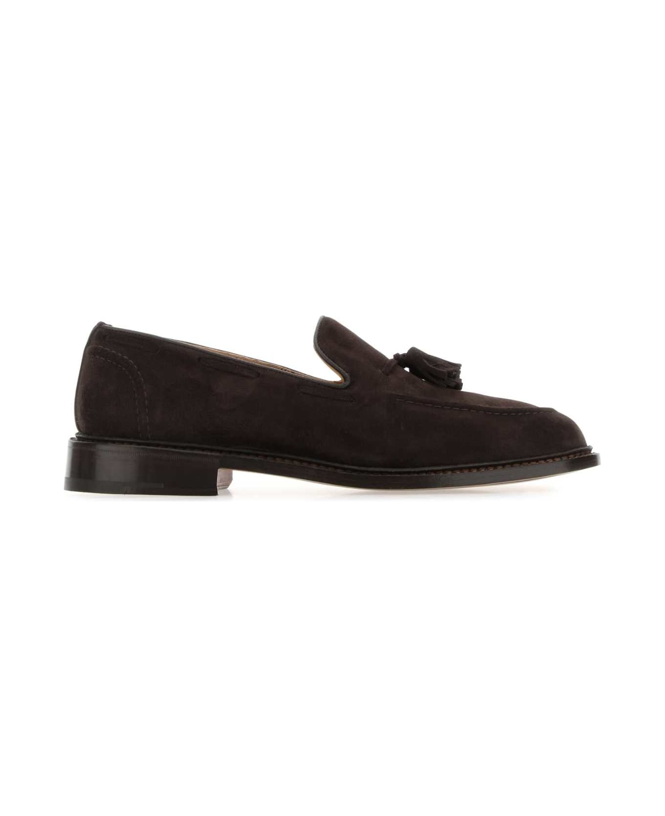 Brown Suede Elton Loafers - 1