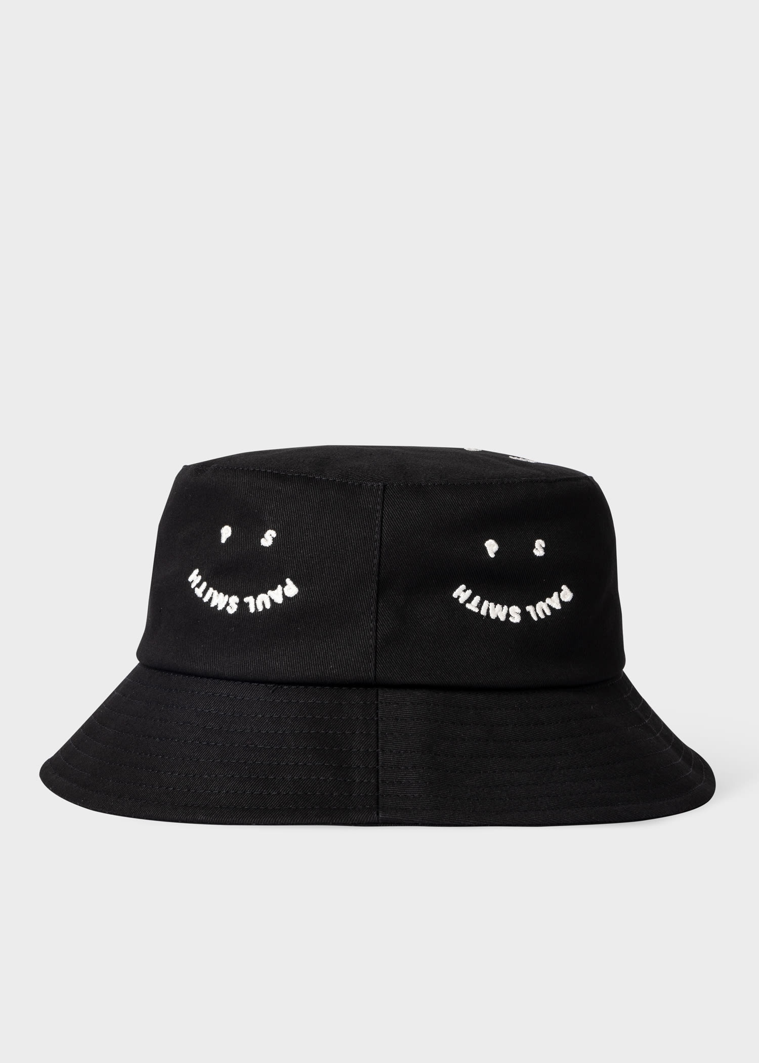 'Happy' Embroidered Bucket Hat - 1