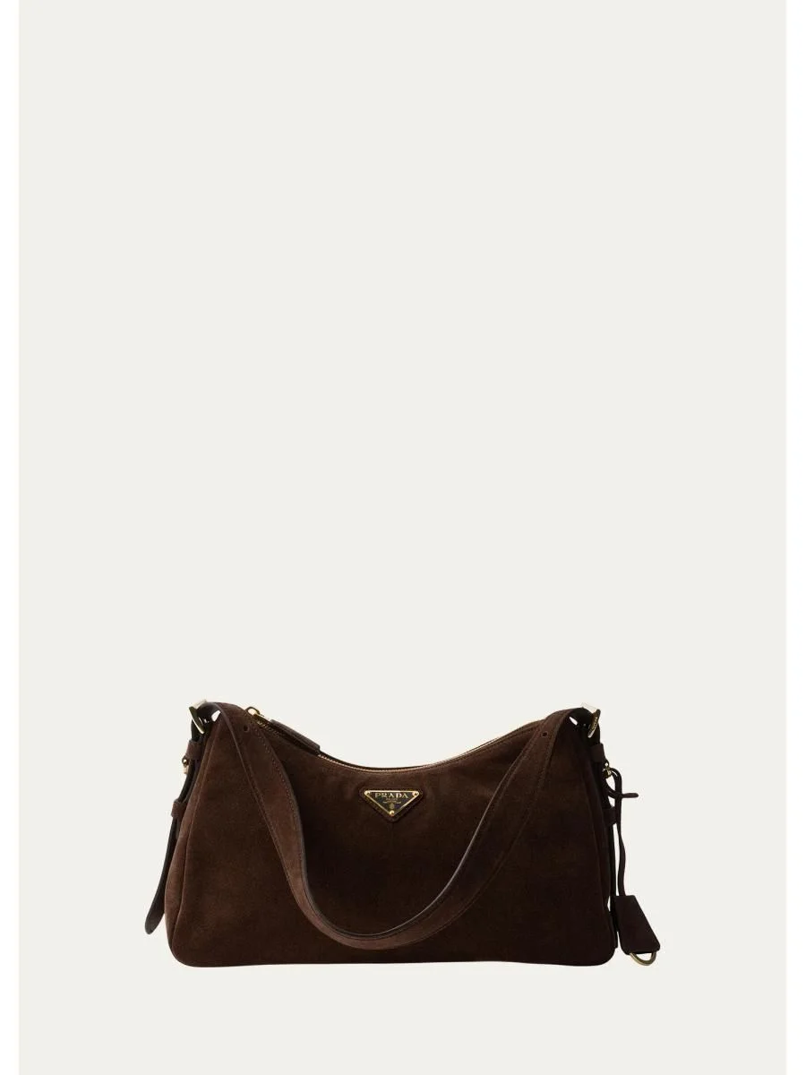 Aimee Medium Zip Suede Shoulder Bag - 1