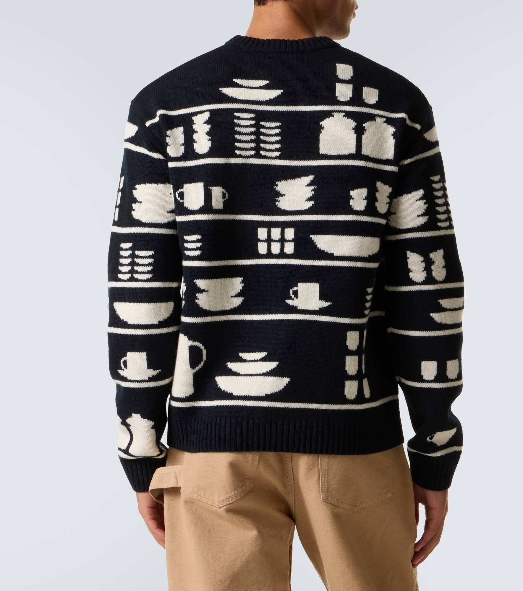 Jacquard wool sweater - 4