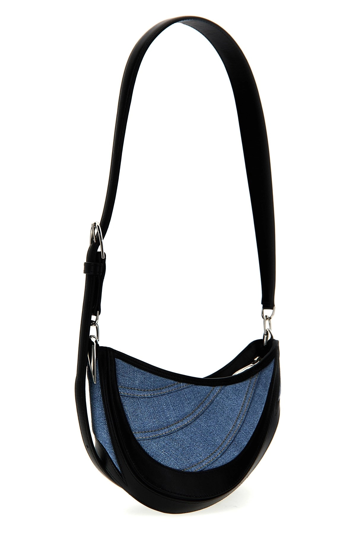 'small denim spiral curve 01' shoulder bag - 3