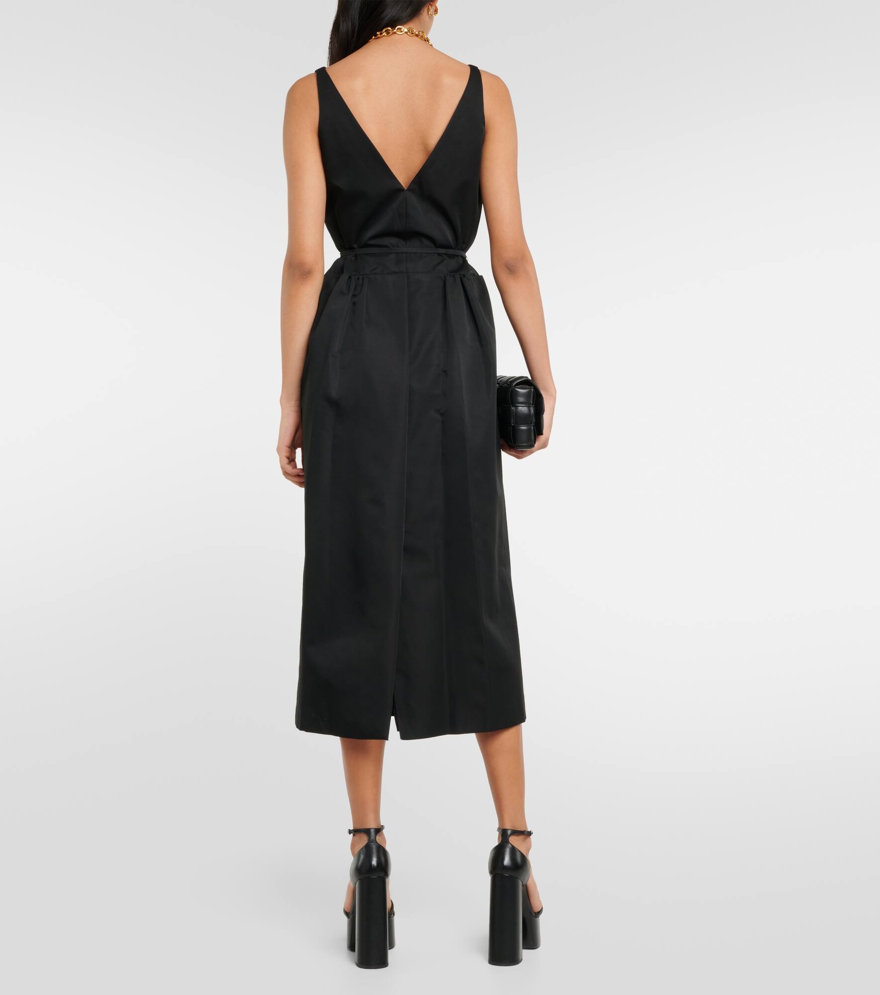 Anouk V-neck cotton-blend midi dress - 3