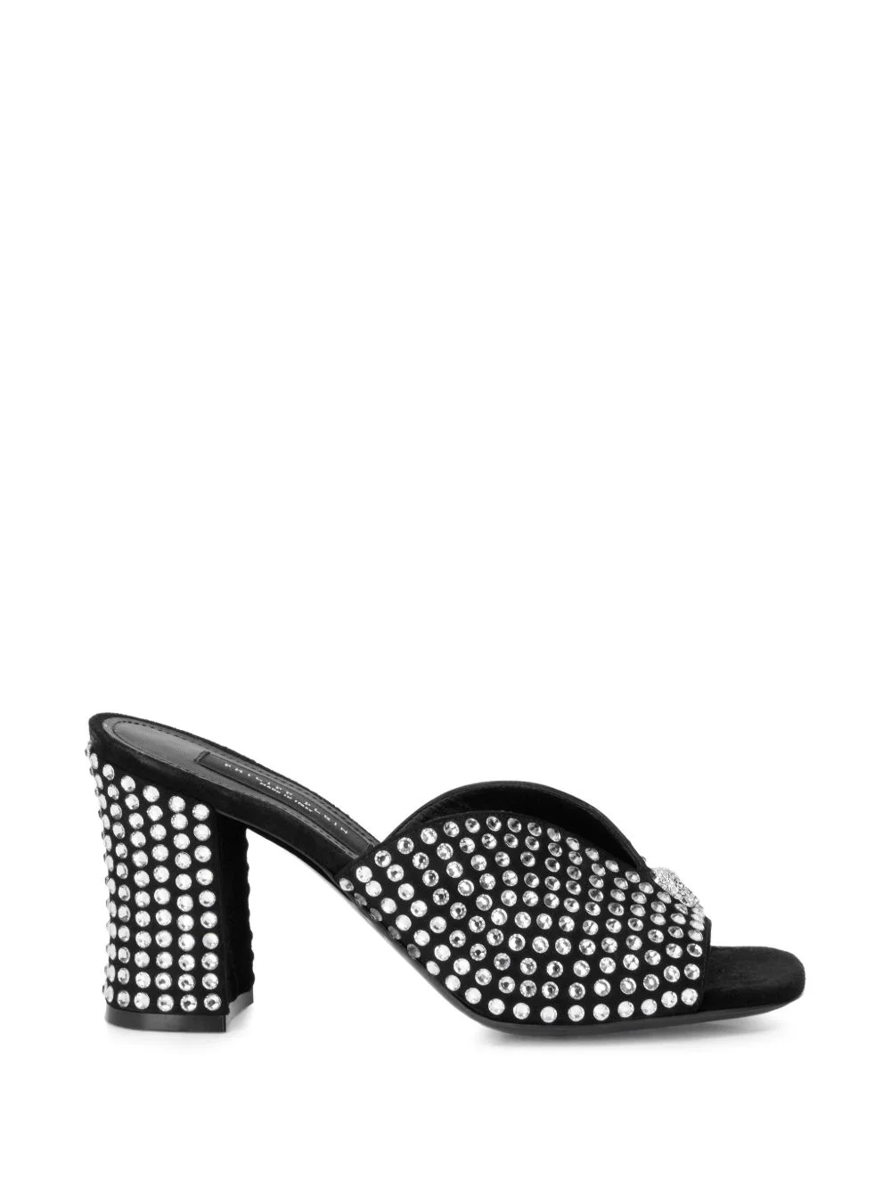 rhinestone suede sandals - 1