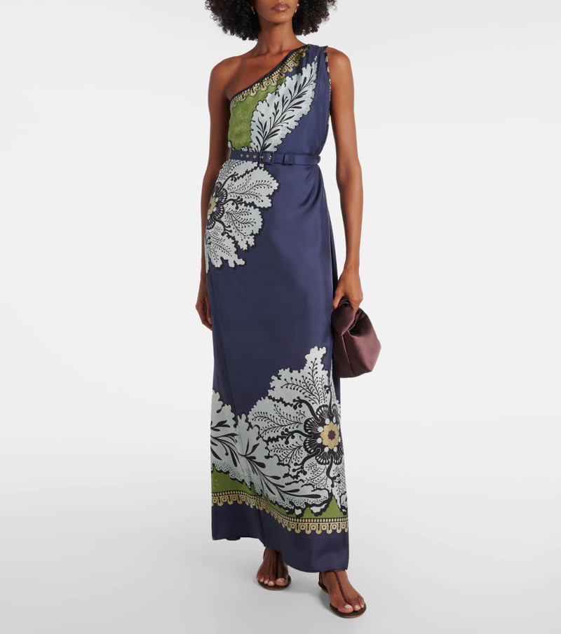 La DoubleJ Roy floral one-shoulder silk maxi dress outlook