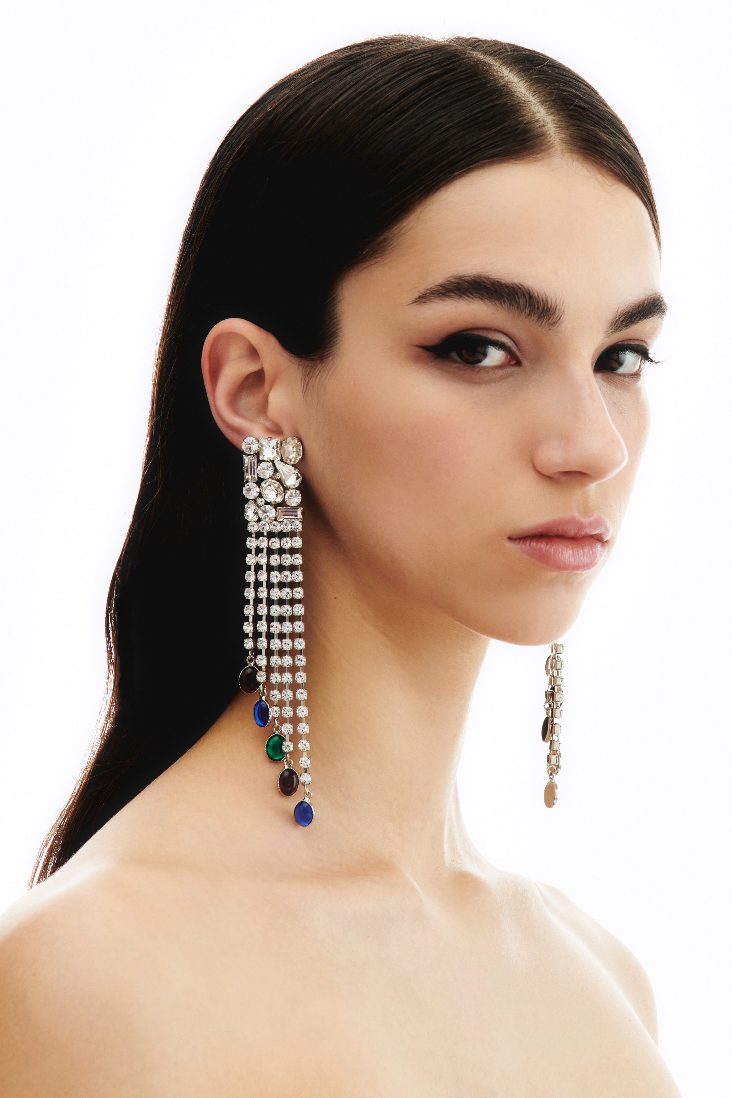 SQUARE EARRINGS WITH FRINGE 3