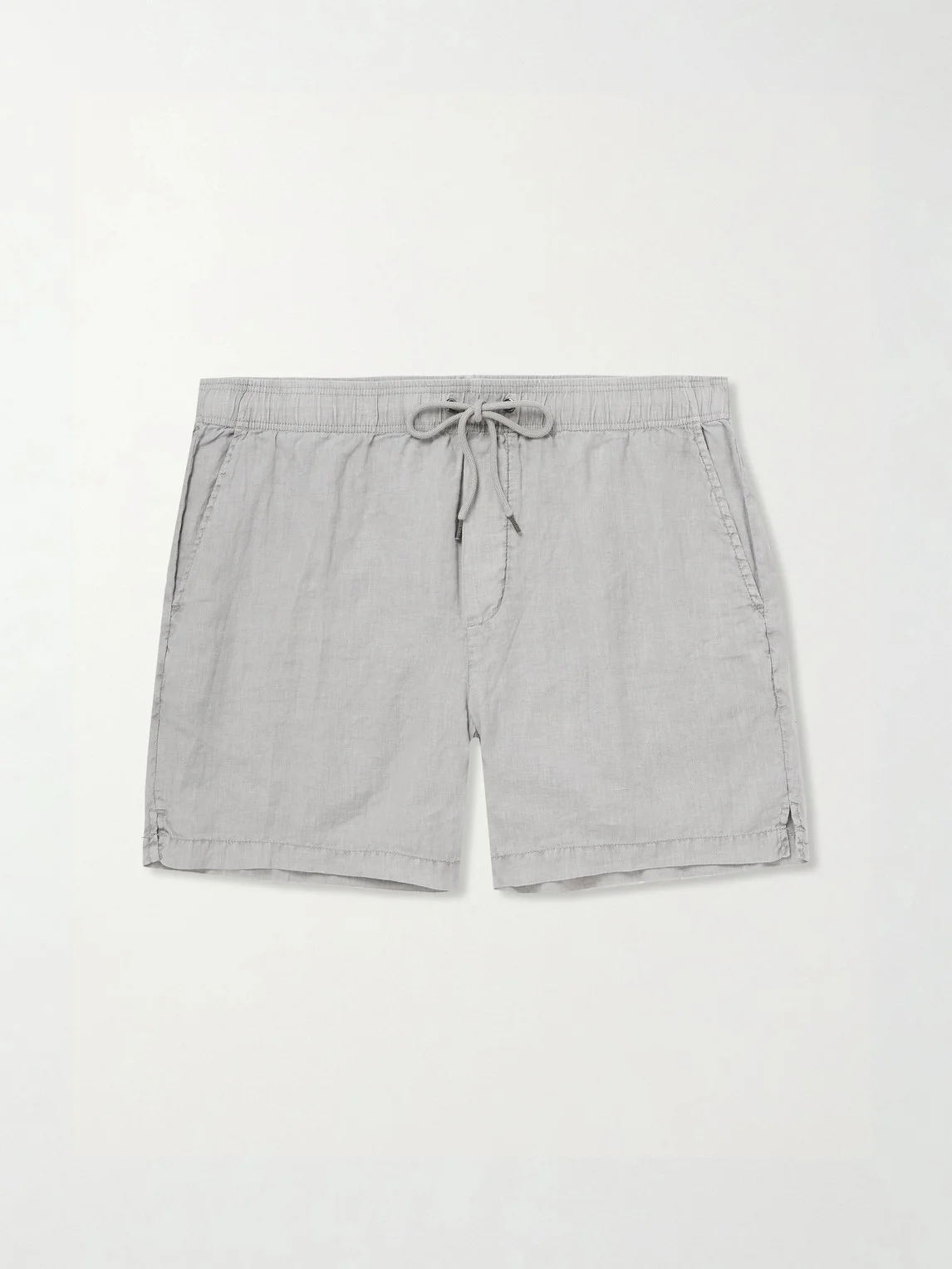 Straight-Leg Garment-Dyed Linen Drawstring Shorts - 1