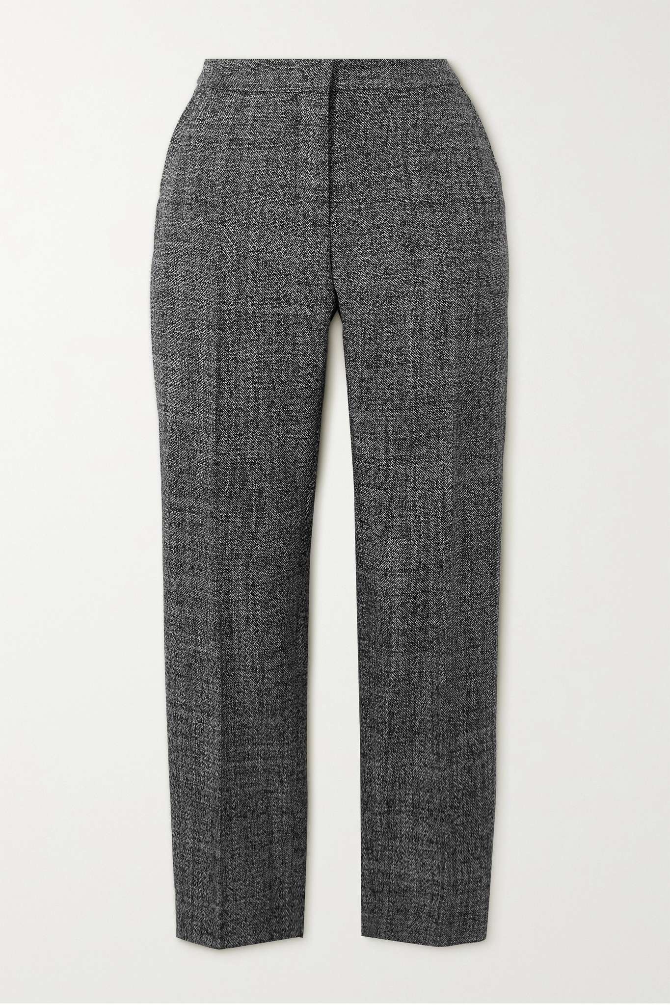 Pleated wool-tweed tapered pants - 1