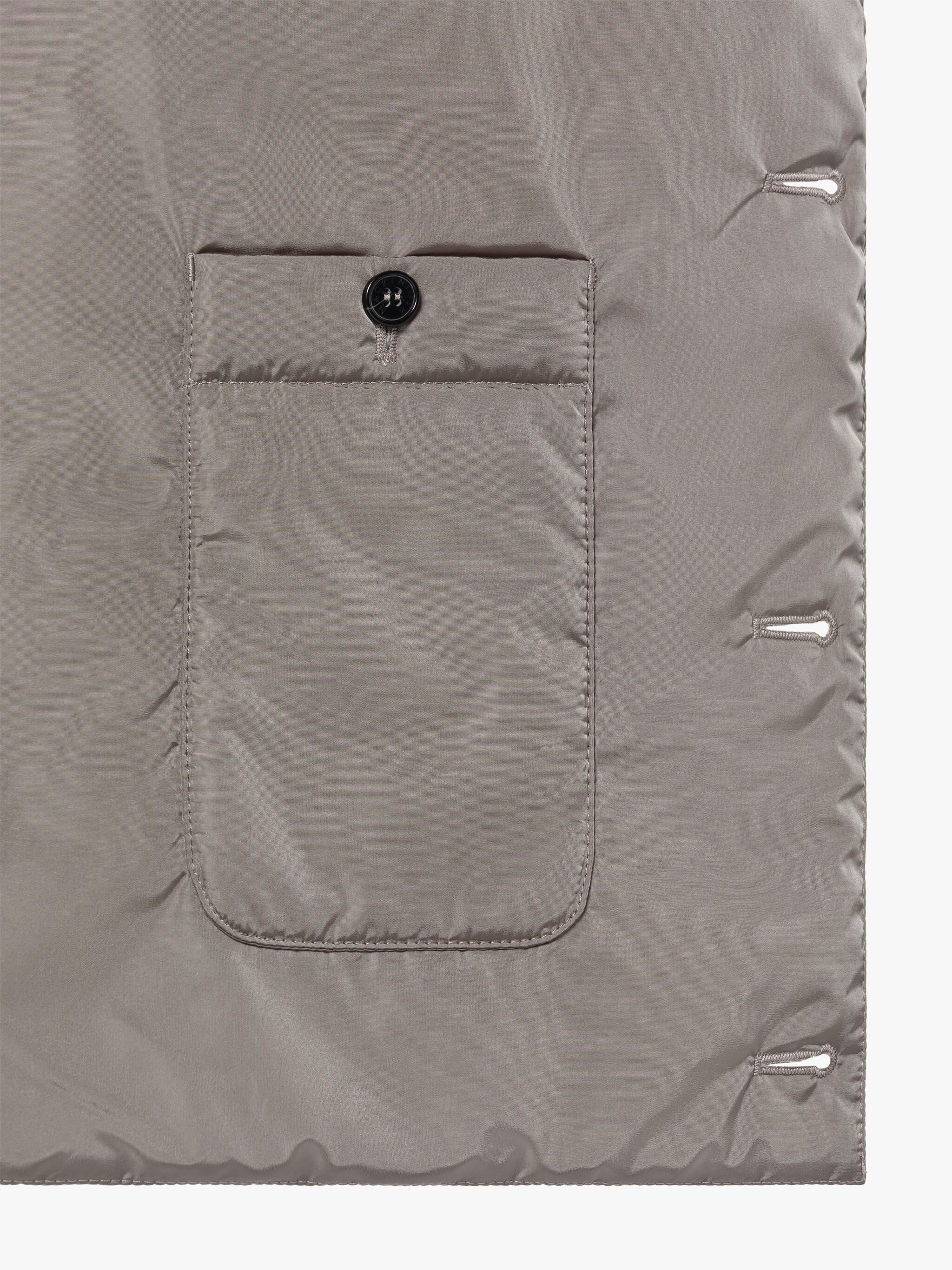 NEW HIG GREY NYLON QUILTED LINER VEST - 6