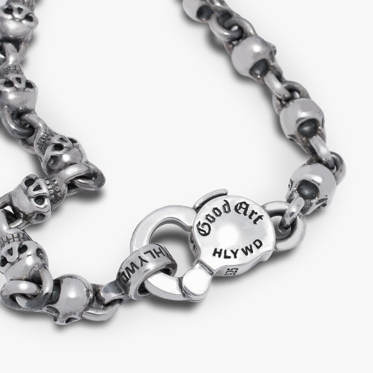BRJSCS GOOD ART HLYWD Jack Skull Crusher Bracelet - Sterling Silver - 5