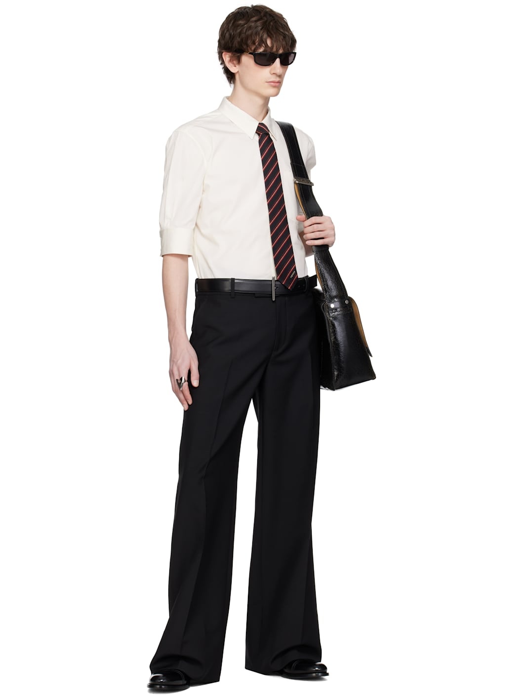 Off-White Cotton Poplin Deep Cuff Shirt - 5
