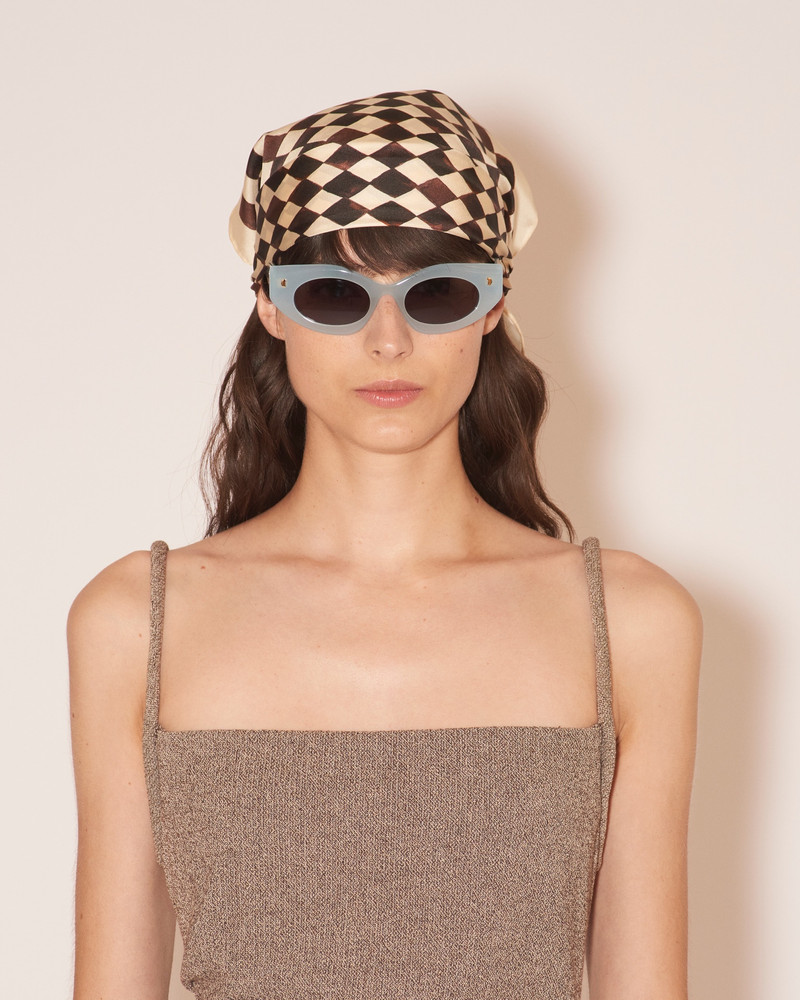 Nanushka SHOUL - Silk printed scarf - Check Totem outlook