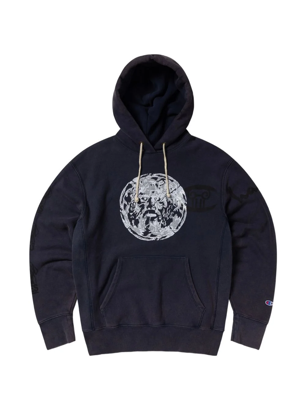 X ARIES GRAPHIC-PRINT DRAWSTRING HOODIE - 1