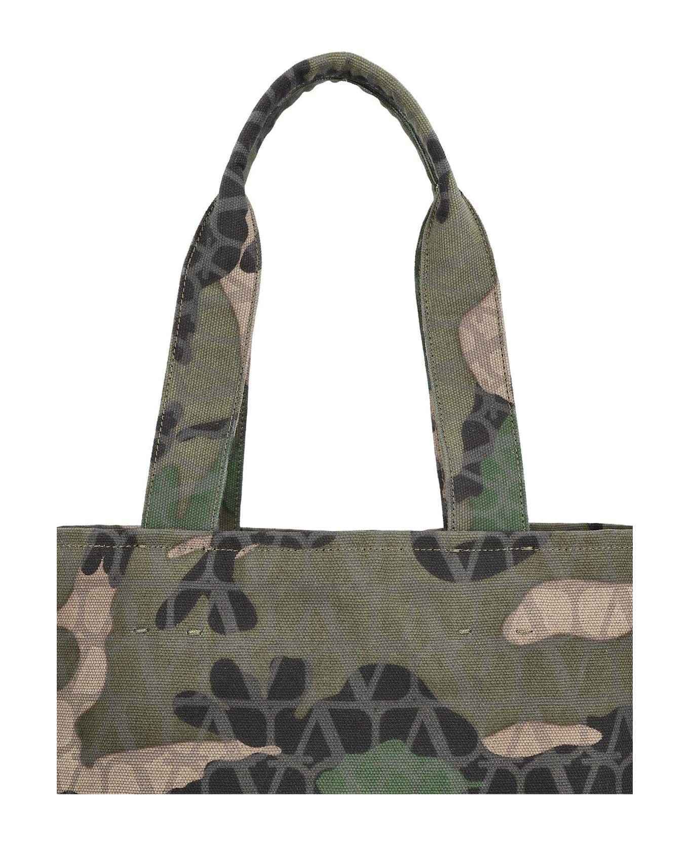 Camouflage-patterned Top Handle Bag - 4