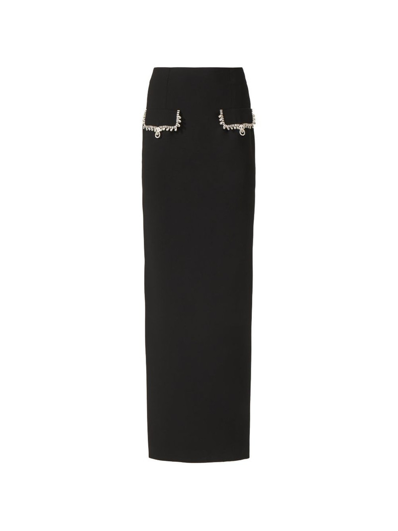 Stara crystal-chain pencil maxi skirt 1