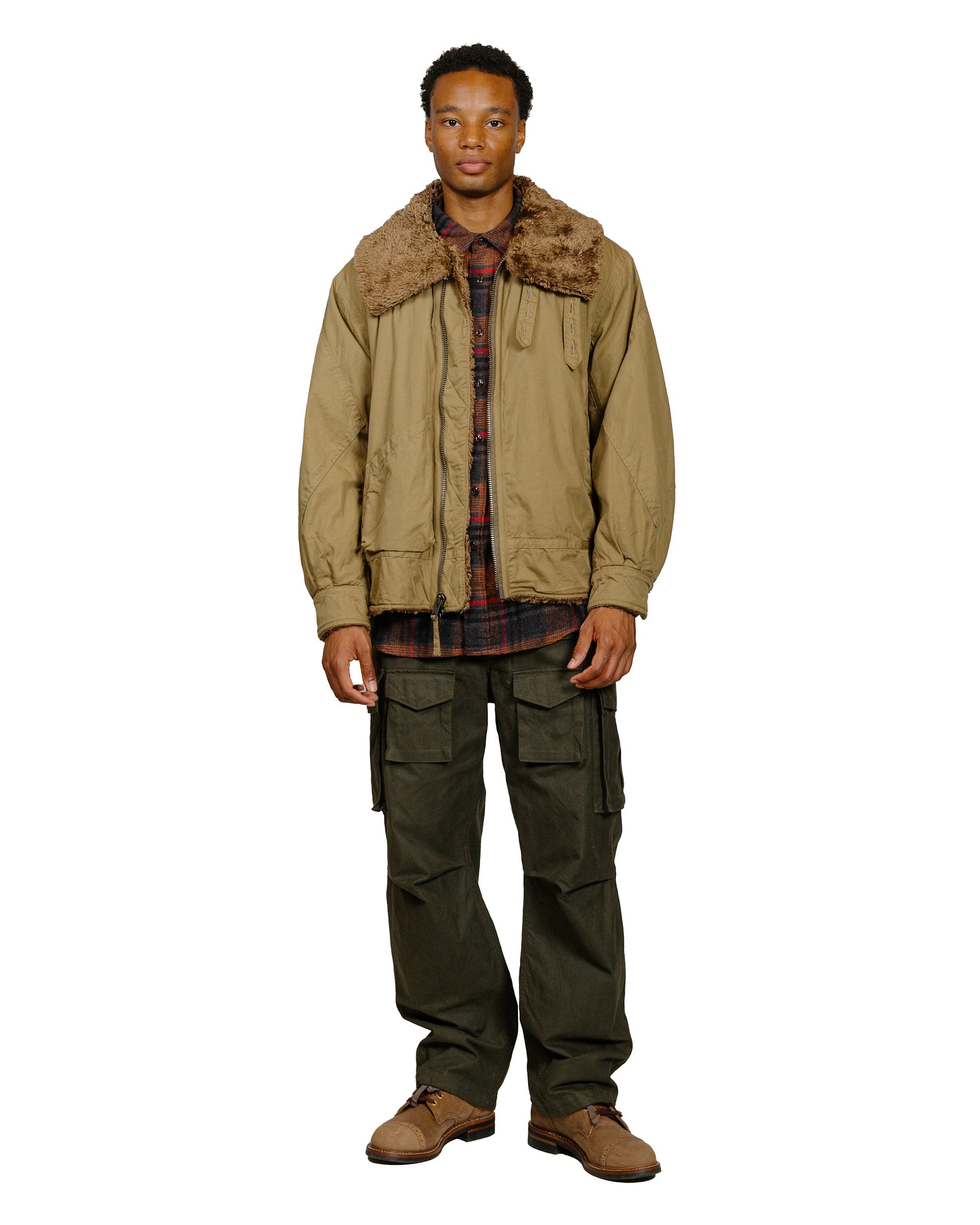 B3 Jacket Khaki Nyco Twill - 6