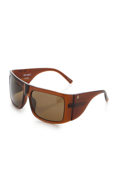 THE ATTICO Andre Acetate Mask Sunglasses brown outlook