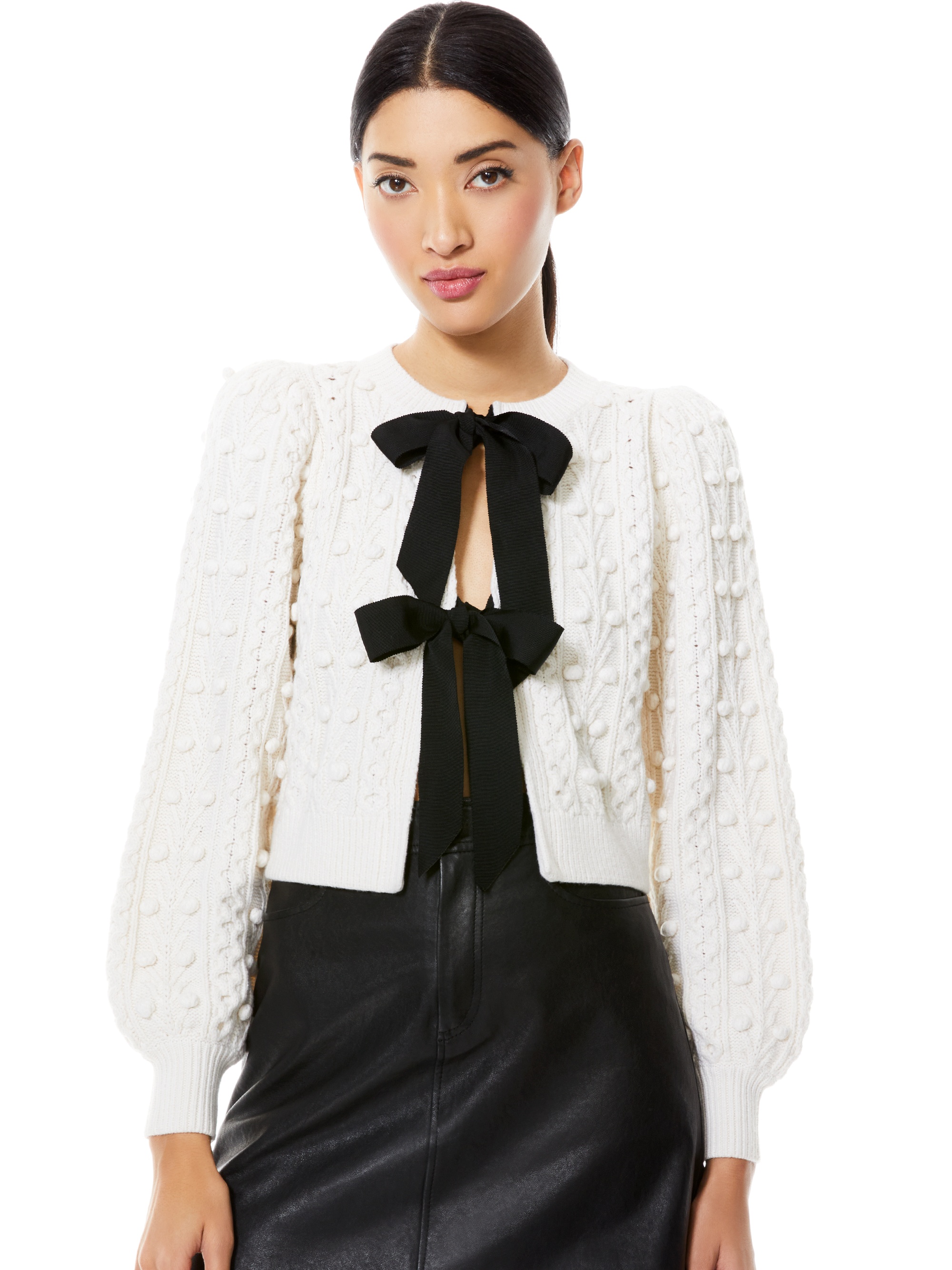 KITTY PUFF SLEEVE CARDIGAN - 2